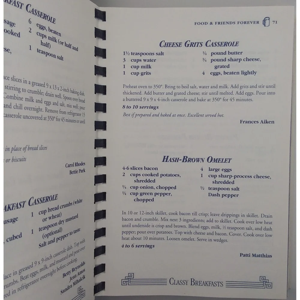 Eastern Star The Grand Chapter NC Foods & Friends Forever Cookbook  1999 Vintage